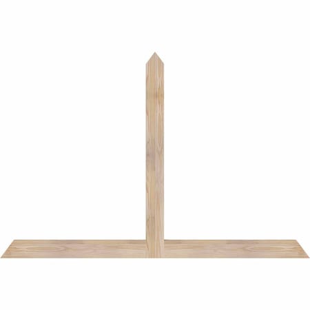Ekena Millwork Portland Smooth Timber Gable Bracket, Douglas Fir, 60"W x 40"H x 1 1/2"D x 3 1/2"F, 16/12 Pitch GBW060X40X0204POR00SDF